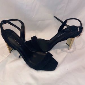 TONY BIANCO black suede heels
